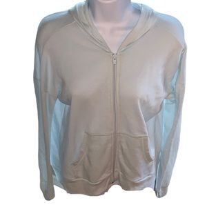 Old Navy Light Blue Zip Up Hooded Jacket